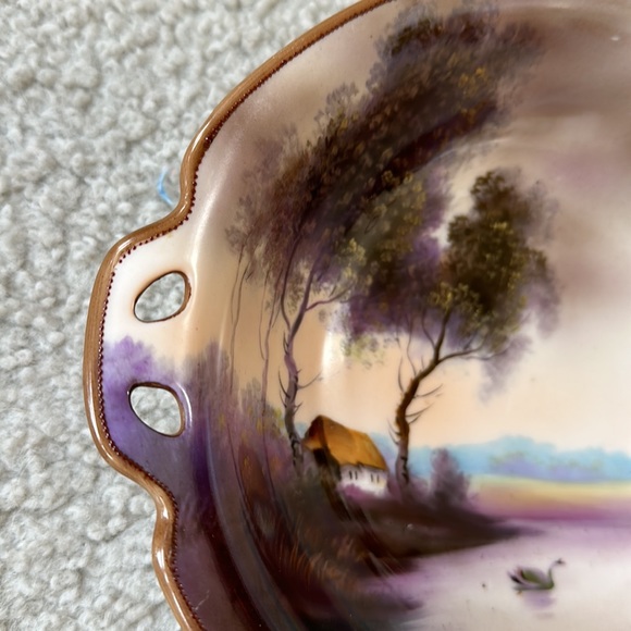 Gorgeous Vintage Noritake Hand Painted Serving Dish - Picture 11 of 14
